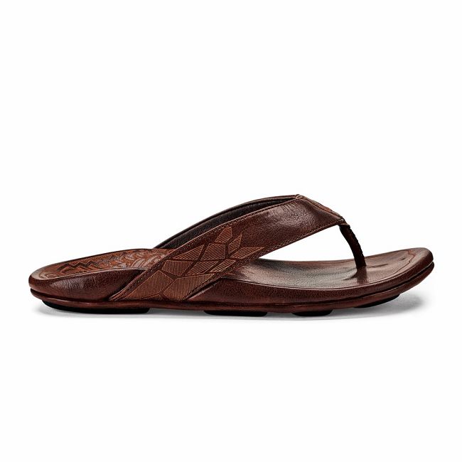 Sandalias Olukai Kūlia - Chanclas Hombre Cafes 20651-038